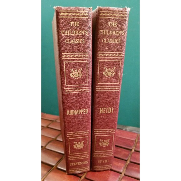 1925 Children's Classics Kidnapped & Heidi Encyclopedia Americana Hardcover - Picture 1 of 8